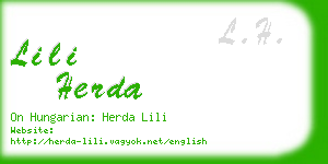 lili herda business card